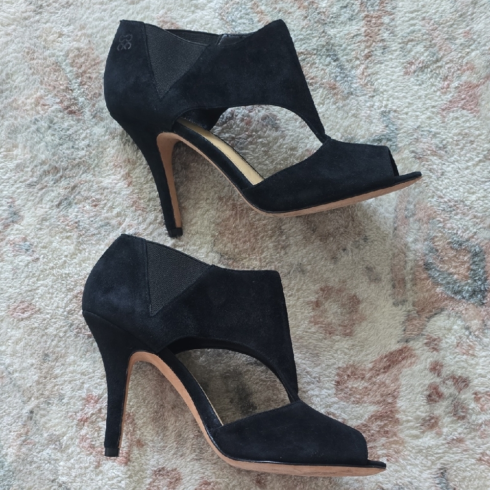 Coach Black Suede Heels